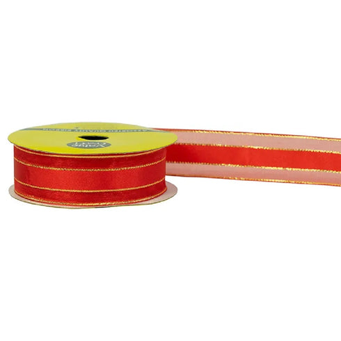 22mm Sheer Edge Satin Ribbons - 4m (available in 13 colours)